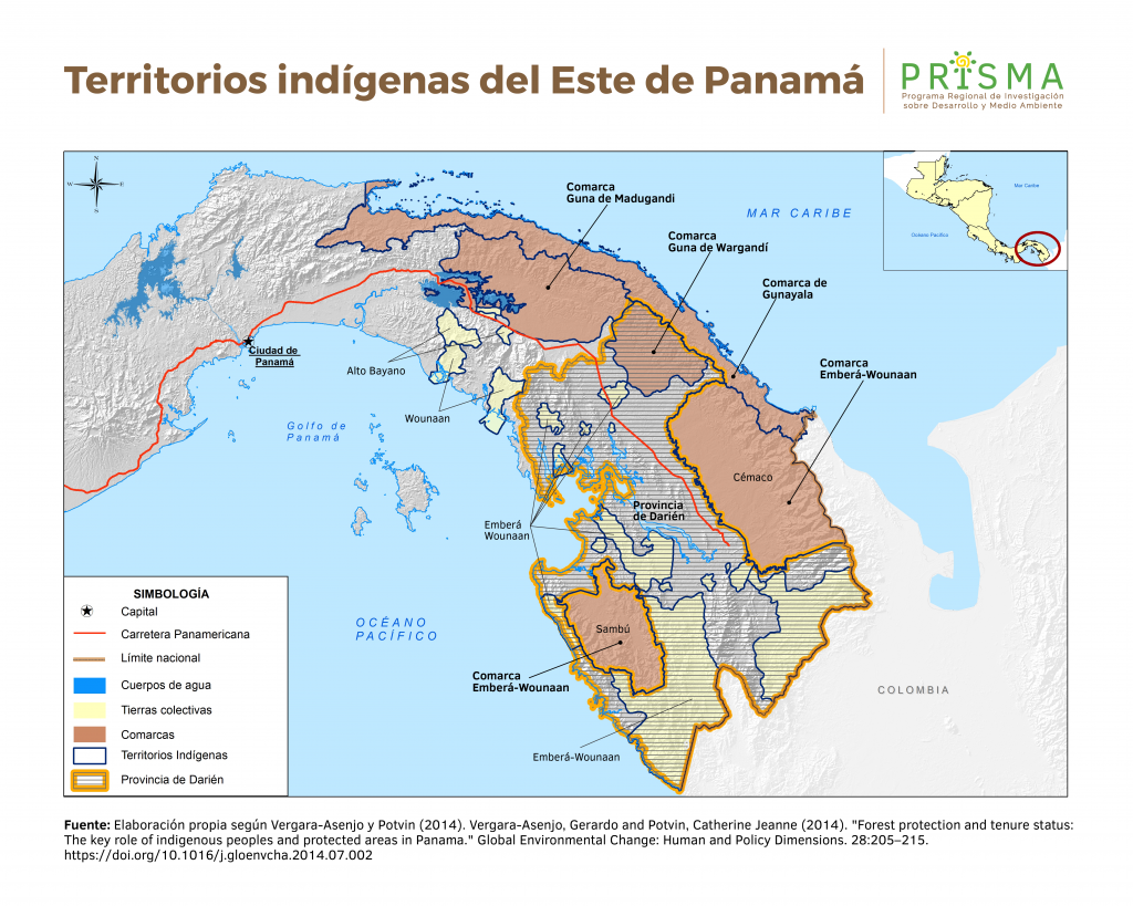 Mapa Territorios Indigenas Panamá